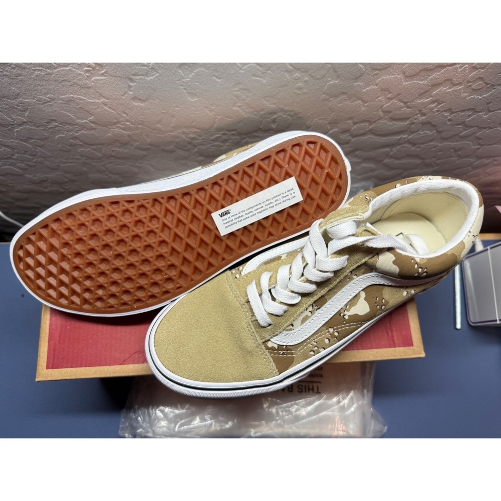 Vans‎ Old Skool Desert Camo Khaki Sneakers Womens 7.5 NEW - Picture 3 of 5